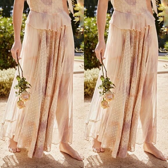 💯 FREE PEOPLE Washed Ashore Maxi Dress - Picture 3 of 9